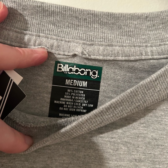 Deadstock Vintage Early 2000’s  Billabong Gray Long Sleeve Men's Shirt - Picture 4 of 5